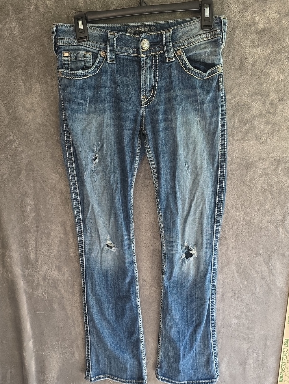 Womens Silver Jeans Suki Surplus Distressed Style